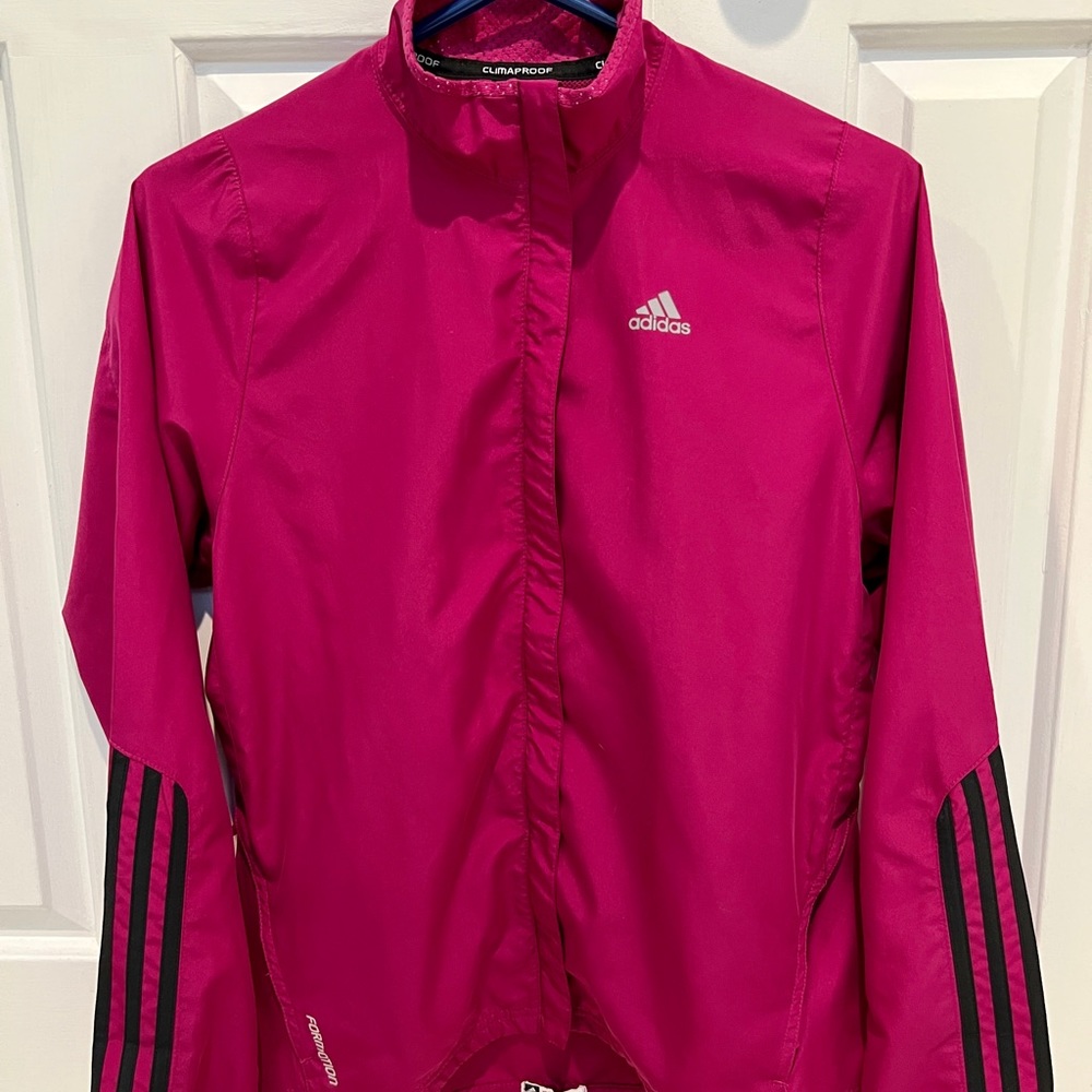 Adidas ClimaProof purple athletic jacket